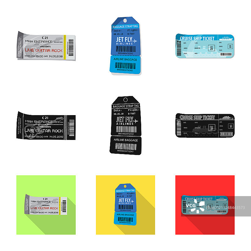 门票和入场券设计图标图片素材