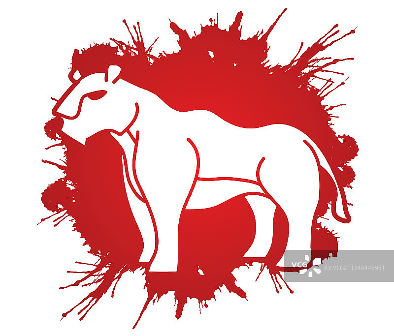 卡通母狮图形图片素材