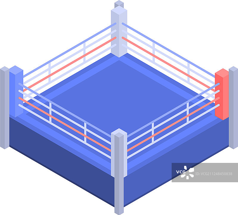 拳击擂台图标2.5D风格图片素材