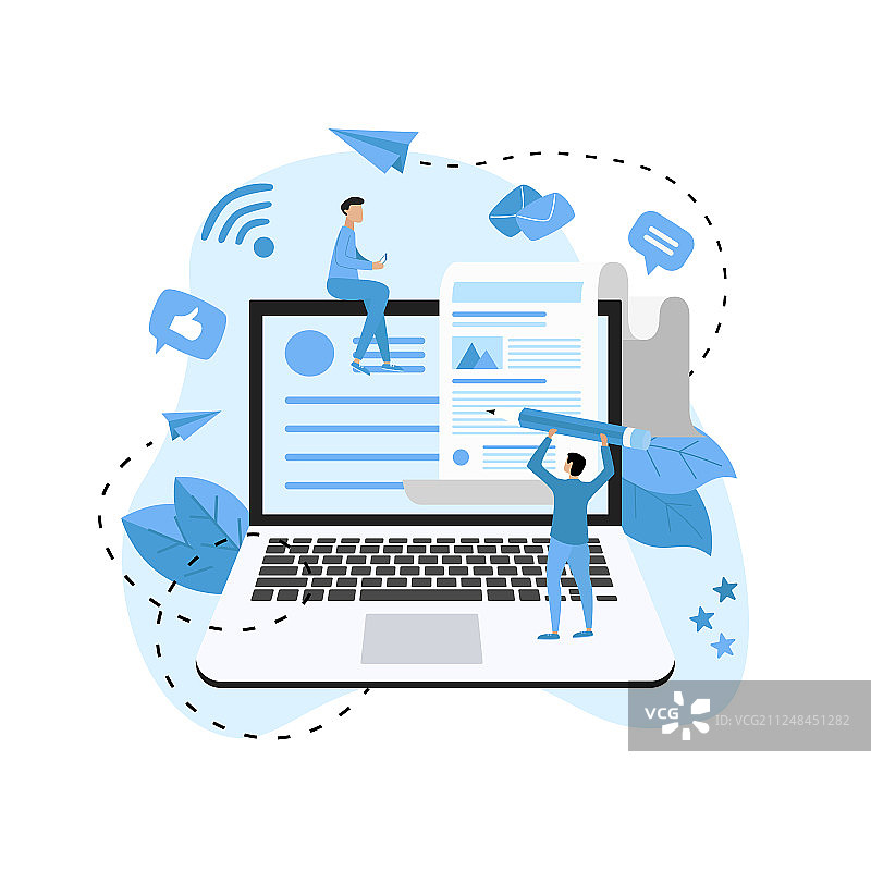 商务沟通互联网博客帖子图片素材