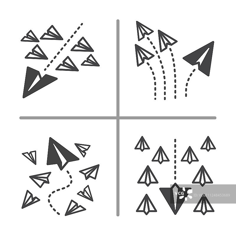 纸飞机概念合集图片素材