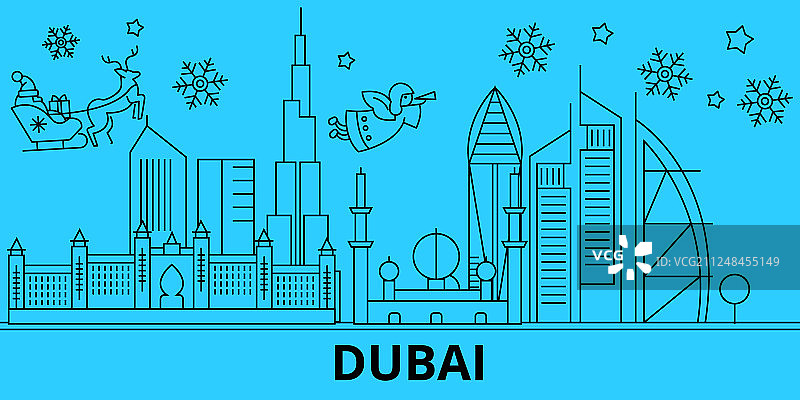 阿拉伯联合酋长国迪拜冬季假日图片素材