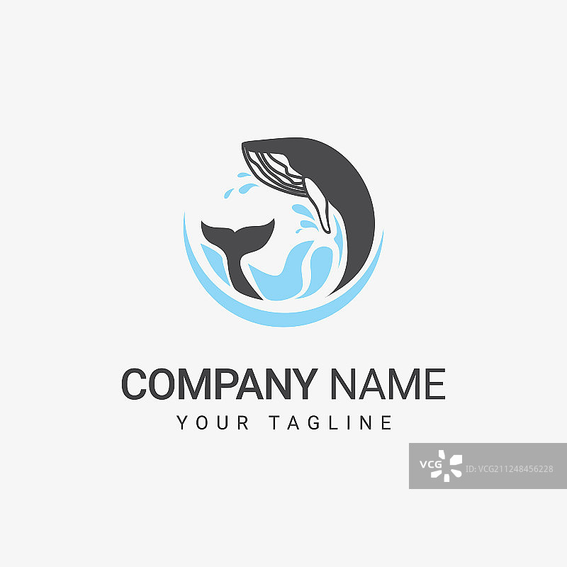 鲸鱼海洋Logo图片素材