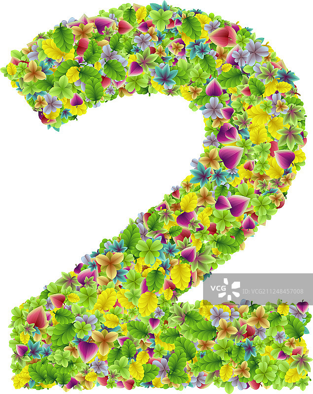 彩色植物园清新树叶字体图片素材