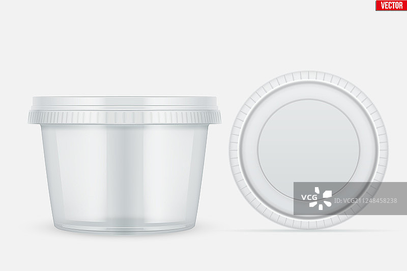 透明塑料食品容器套装图片素材