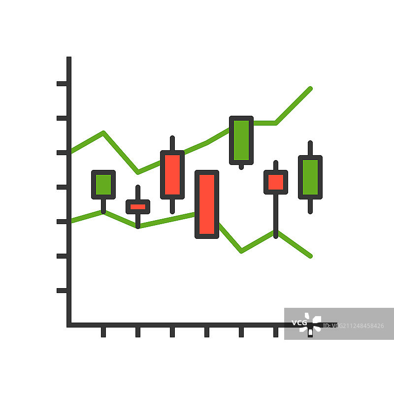 股市蜡烛图数据报告图片素材