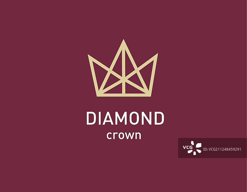 抽象线性皇冠珠宝店logo图片素材