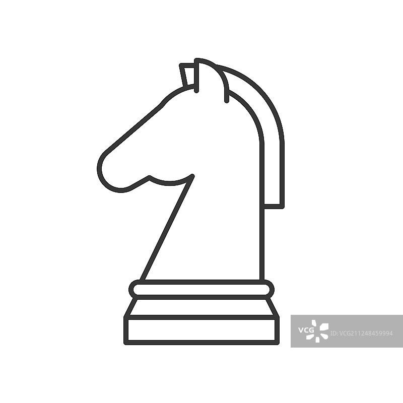 象棋马图标商业策略概念图片素材