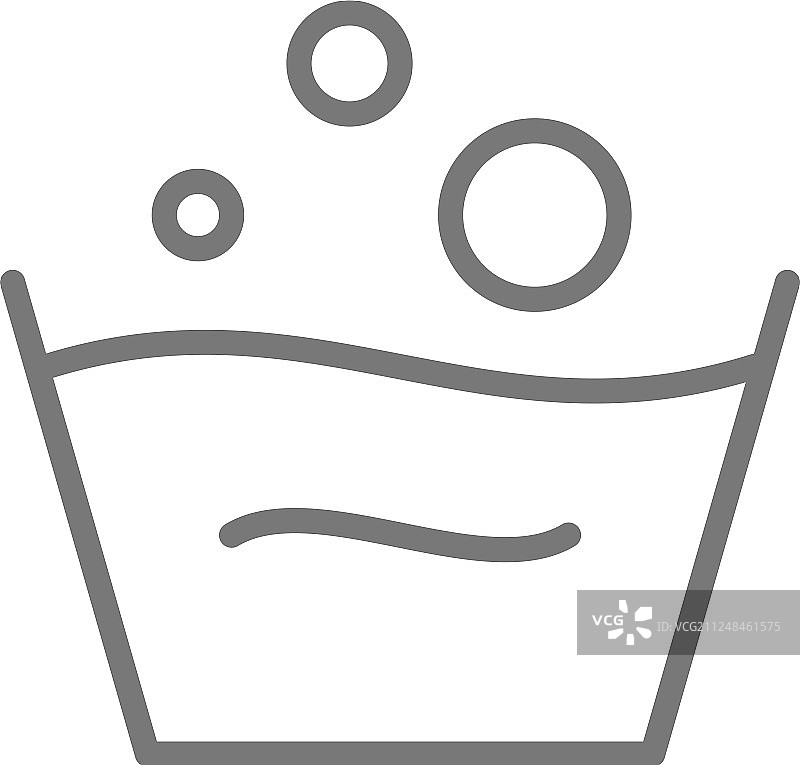 洗涤说明漂洗线图标图片素材