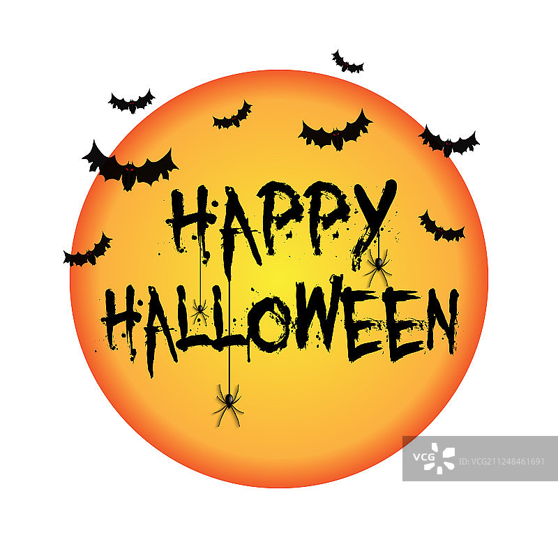 万圣节蝙蝠和蜘蛛背景图片素材