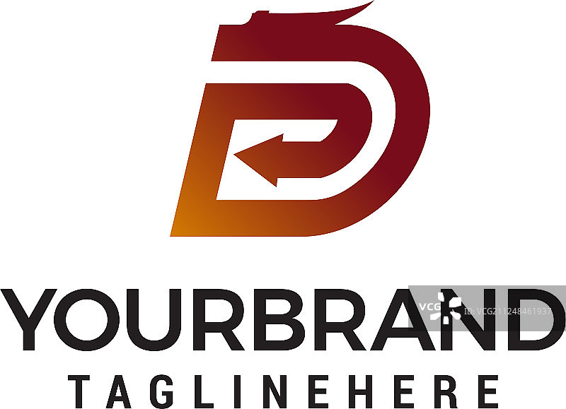 字母D龙标志符号图片素材