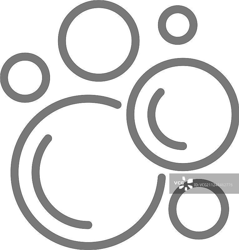 洗涤气泡线性图标图片素材