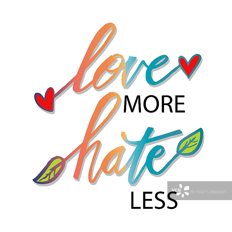 多爱少恨手绘文字短语图片素材