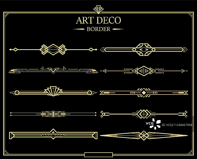 装饰艺术金色书法页面分隔线素材图片素材