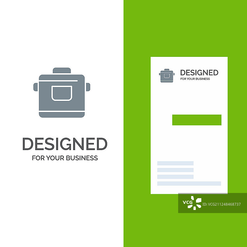 厨房炊具灰色logo设计图片素材