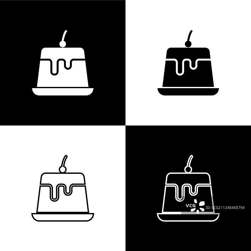 焦糖布丁图标合集图片素材