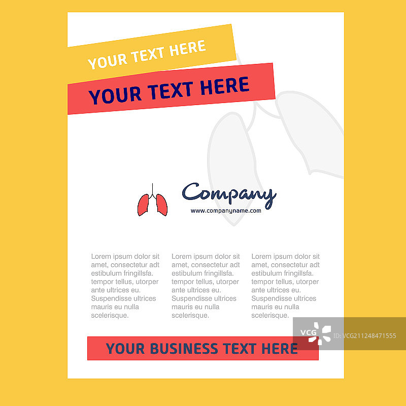 公司简介肺部主题扉页设计图片素材