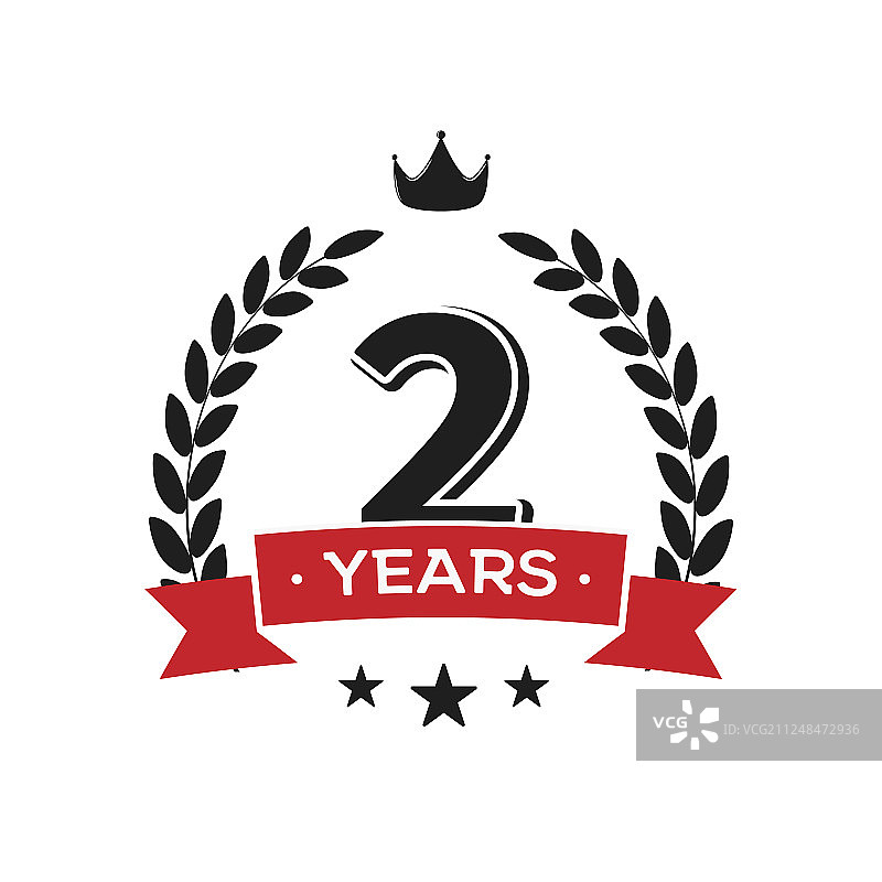 两周年复古标志模版图片素材