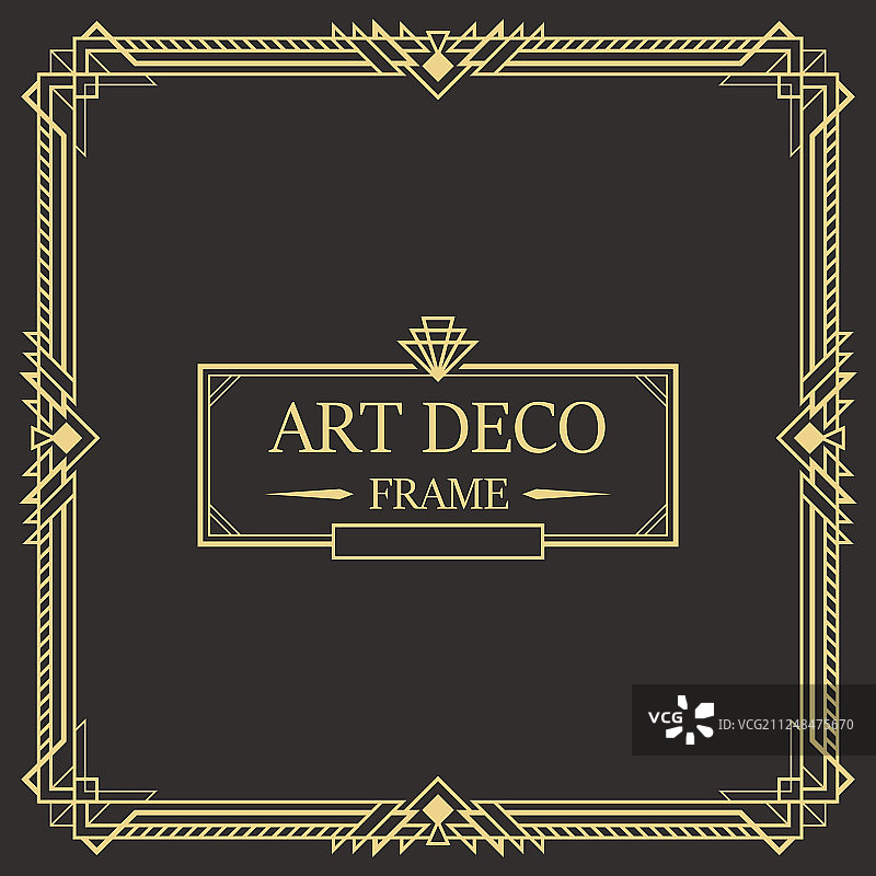 艺术装饰边框和框架模板图片素材