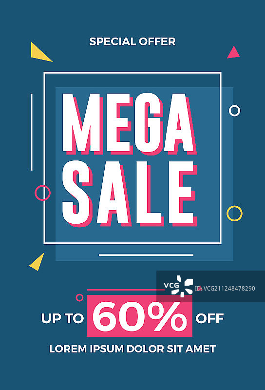 用于社交媒体banner的大型促销宣传单模板图片素材