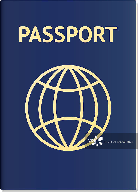 逼真风格蓝色国际护照封面图片素材