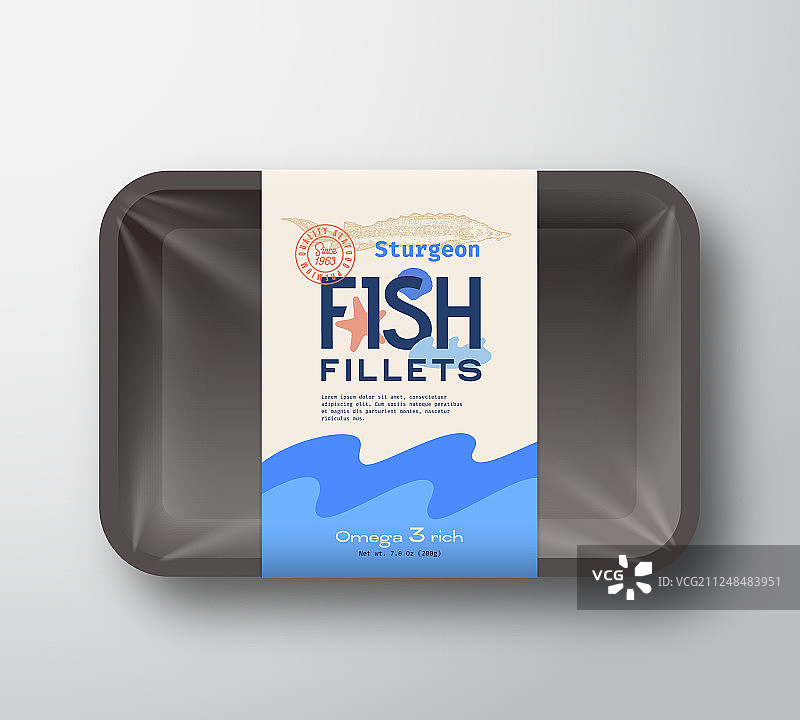 鱼片塑料包装抽象图片素材