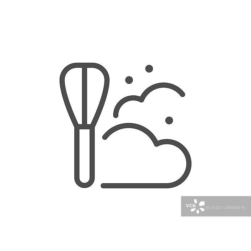 搅打奶油线条轮廓图标图片素材