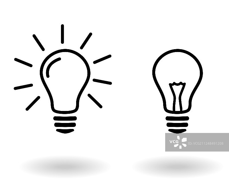 灯泡的亮与灭图片素材