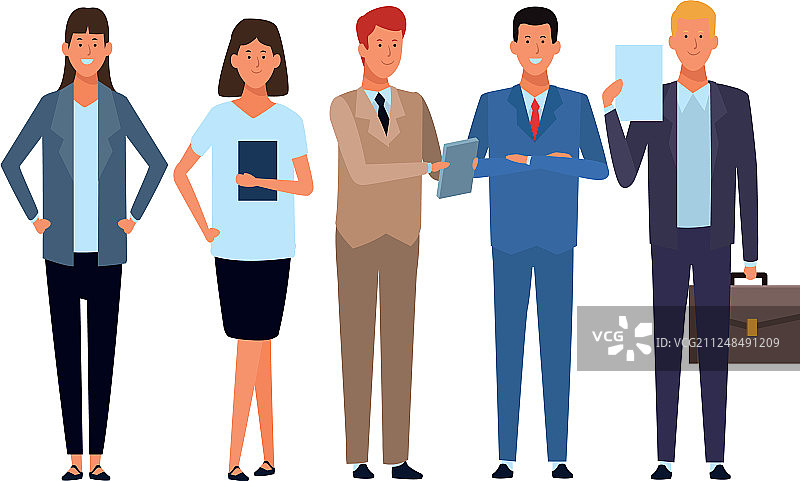 商务人士卡通头像图片素材