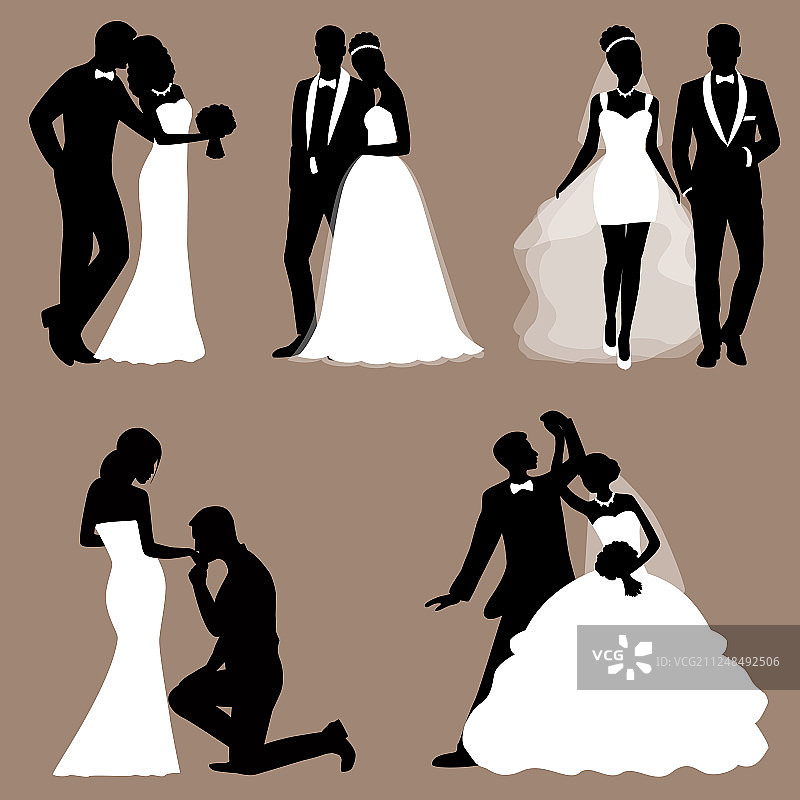 新娘和新郎套装系列图片素材