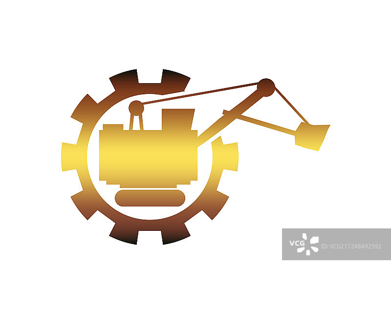 矿业或建筑机械Logo图片素材