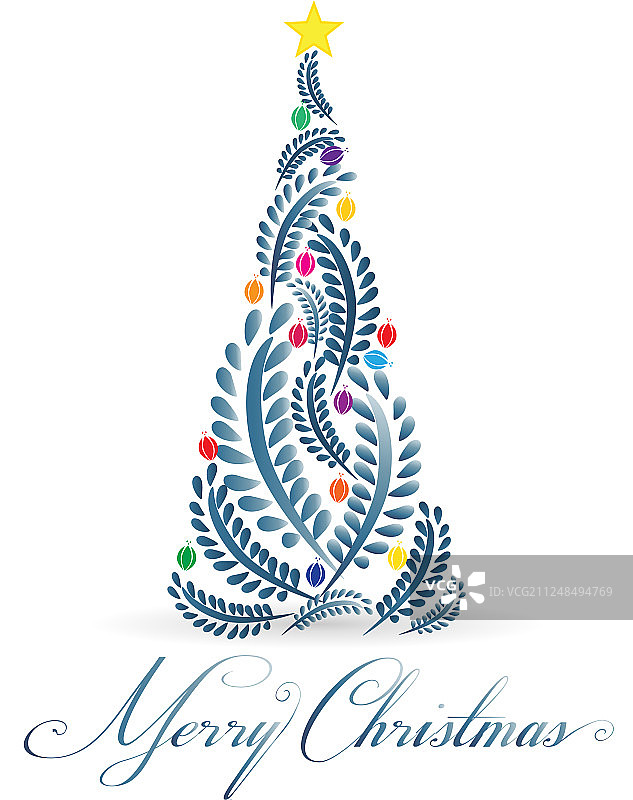 圣诞树花卉图片素材