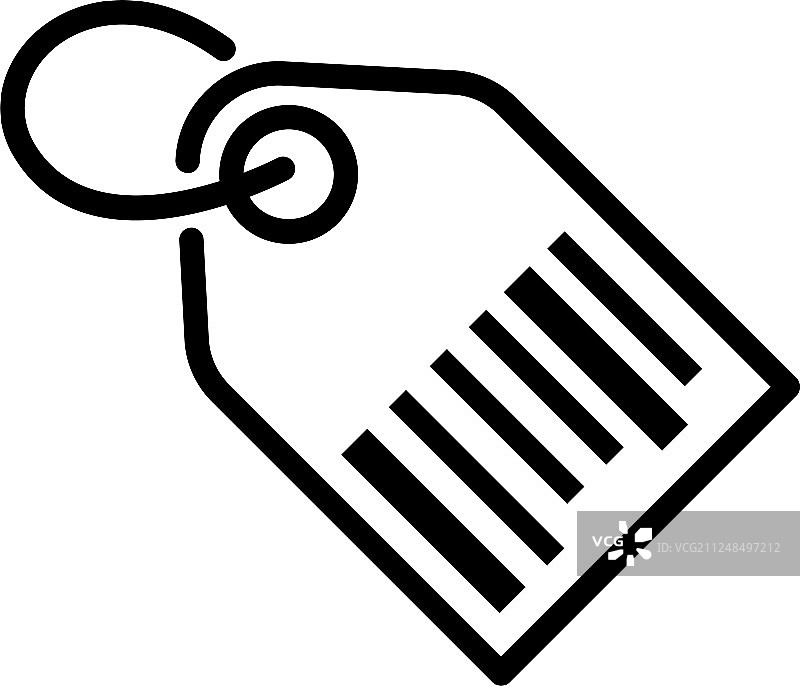 条形码标签图标轮廓图片素材