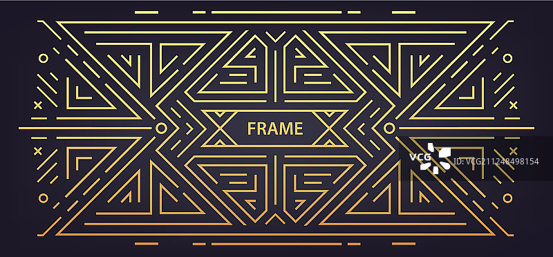 奢华复古装饰艺术几何线条图片素材