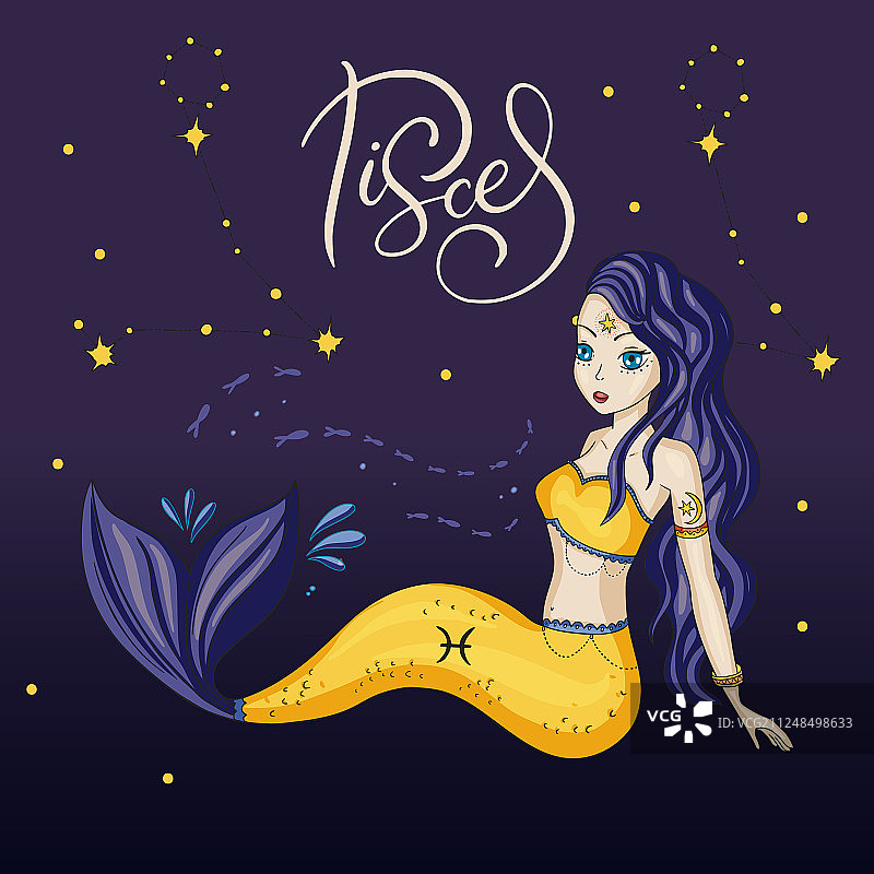 星座女孩标志图片素材