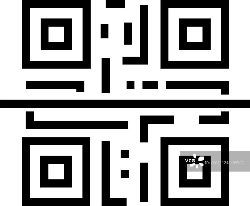 二维码扫描图标轮廓样式图片素材