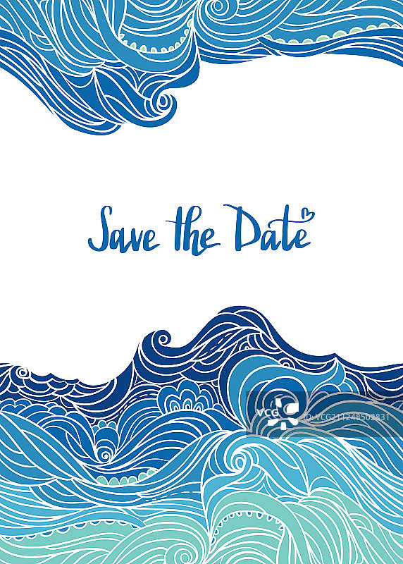 波浪宣传单模板白色背景-03图片素材