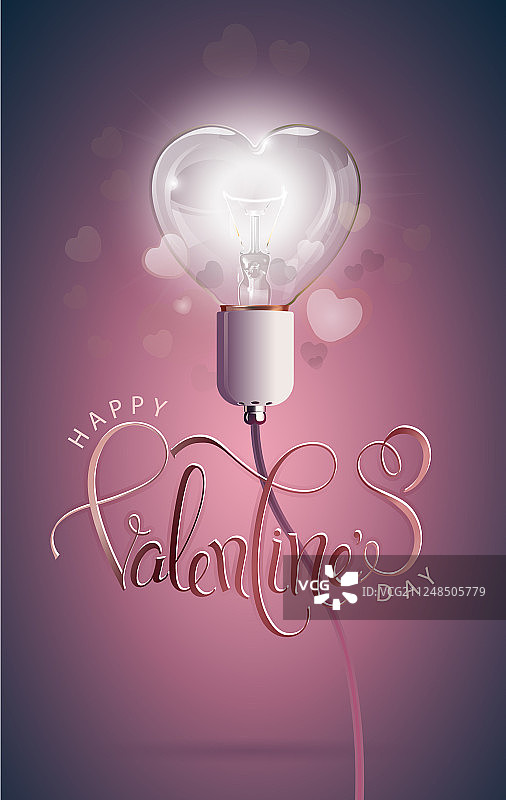 情人节透明发光电气效果图片素材