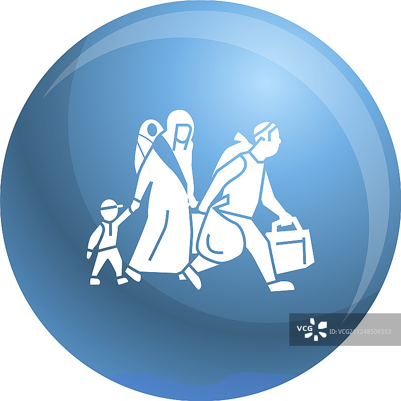 移民家庭离家图标，简约风格图片素材