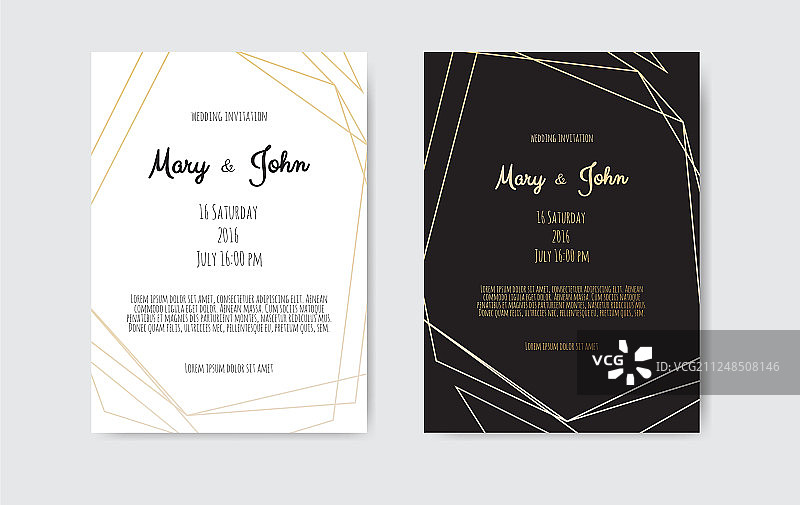 婚礼邀请请柬卡片设计图片素材