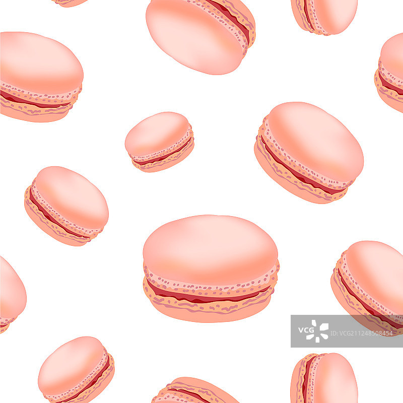 彩色马卡龙饼干无缝图案图片素材