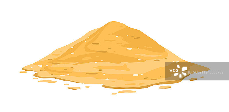 白色背景上的沙堆图片素材