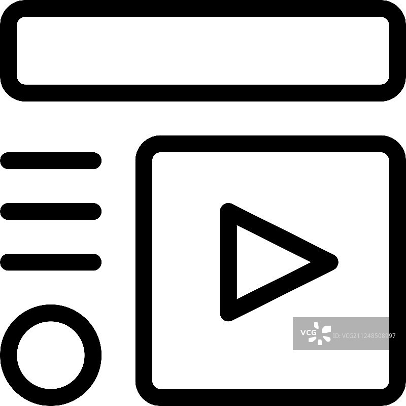 顶部带有嵌入视频片段的页眉图片素材