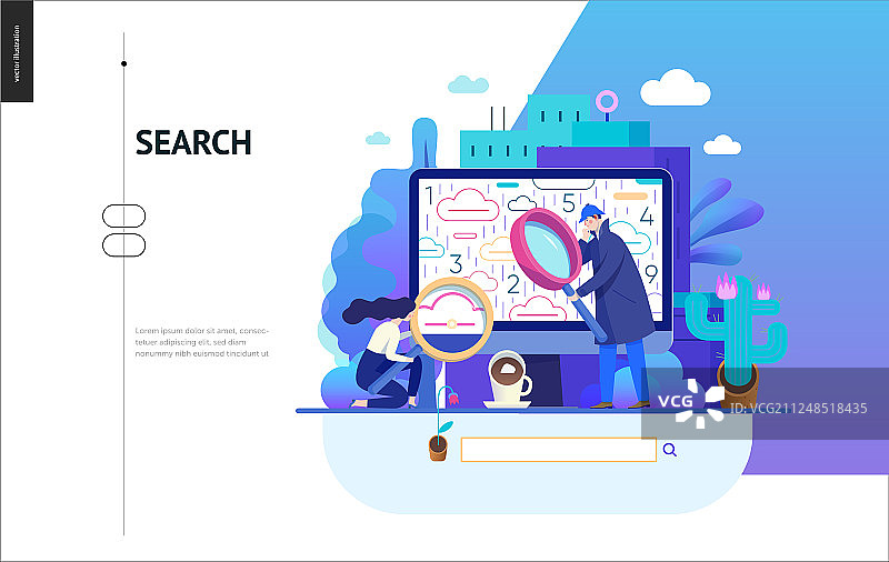 商务系列搜索页面网页模板图片素材