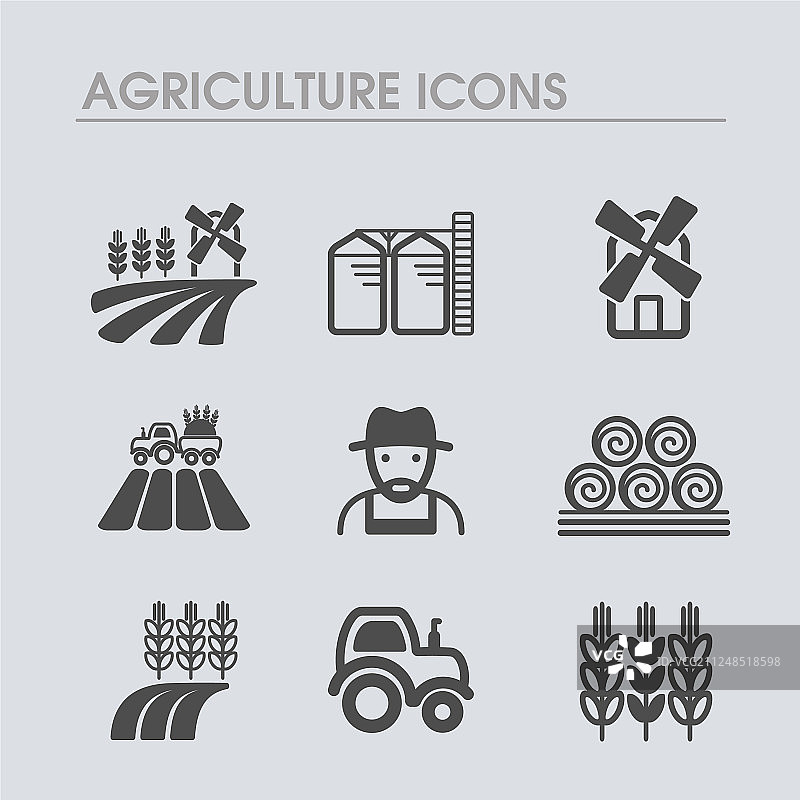 农田图标农业标志图片素材