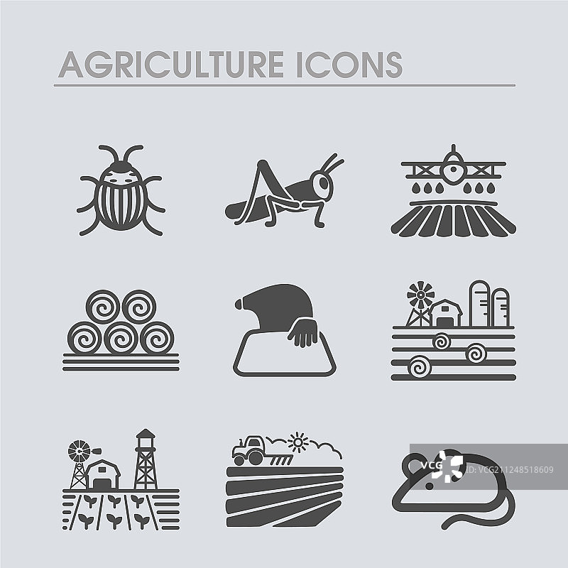 农田图标农业标志图片素材