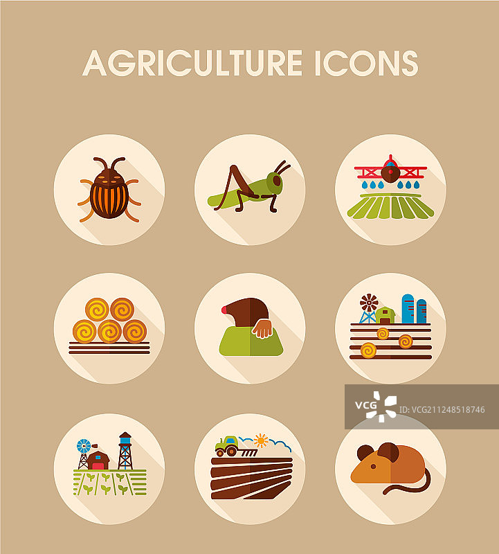 农田图标农业标志图片素材