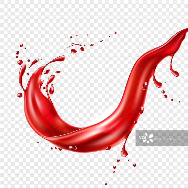 逼真的红色番茄汁飞溅图片素材
