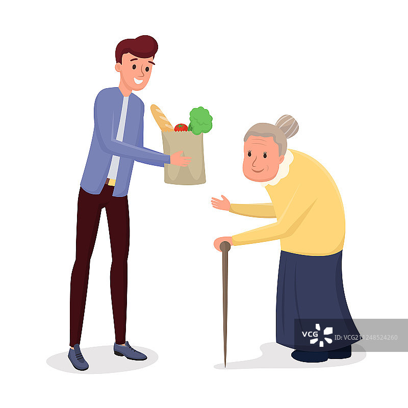 帮助老年人图片素材