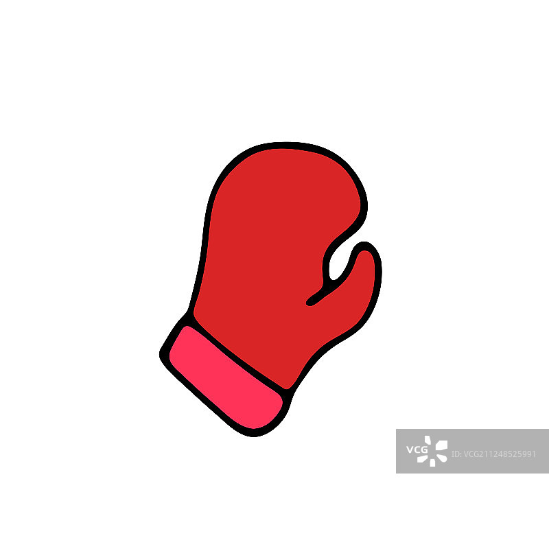 涂鸦风格的拳击手套图标图片素材